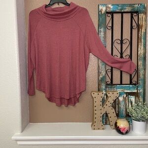 Elegant Cowl Neck Sweater - Dusty Rose